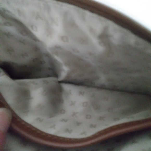 DKNY Donna Karen Bryan Item Wristlet Clutch Bag Brown - Picture 7 of 11